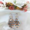 گوشواره نگین دار مدل خوشه سکه نگین آی 2