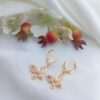 گوشواره نگین دار طرح پروانه 04
