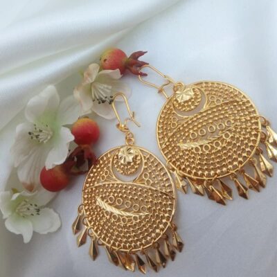 گوشواره مجلسی مدل دایره رزگلد 01