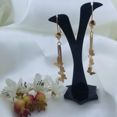 گوشواره آویز شیک مدل سه پروانه