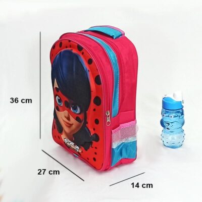 کوله پشتی مدرسه طرح دختر کفشدوزکی04
